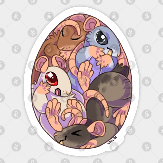 Rat Egg Sticker by KiRAWRa